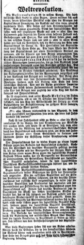 15.11.1918 Weltrevolution (Volksblatt)