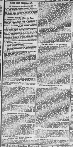 7.3.1919 General Maercker über die Lage (Saalezeitung)